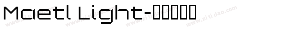 Maetl Light字体转换